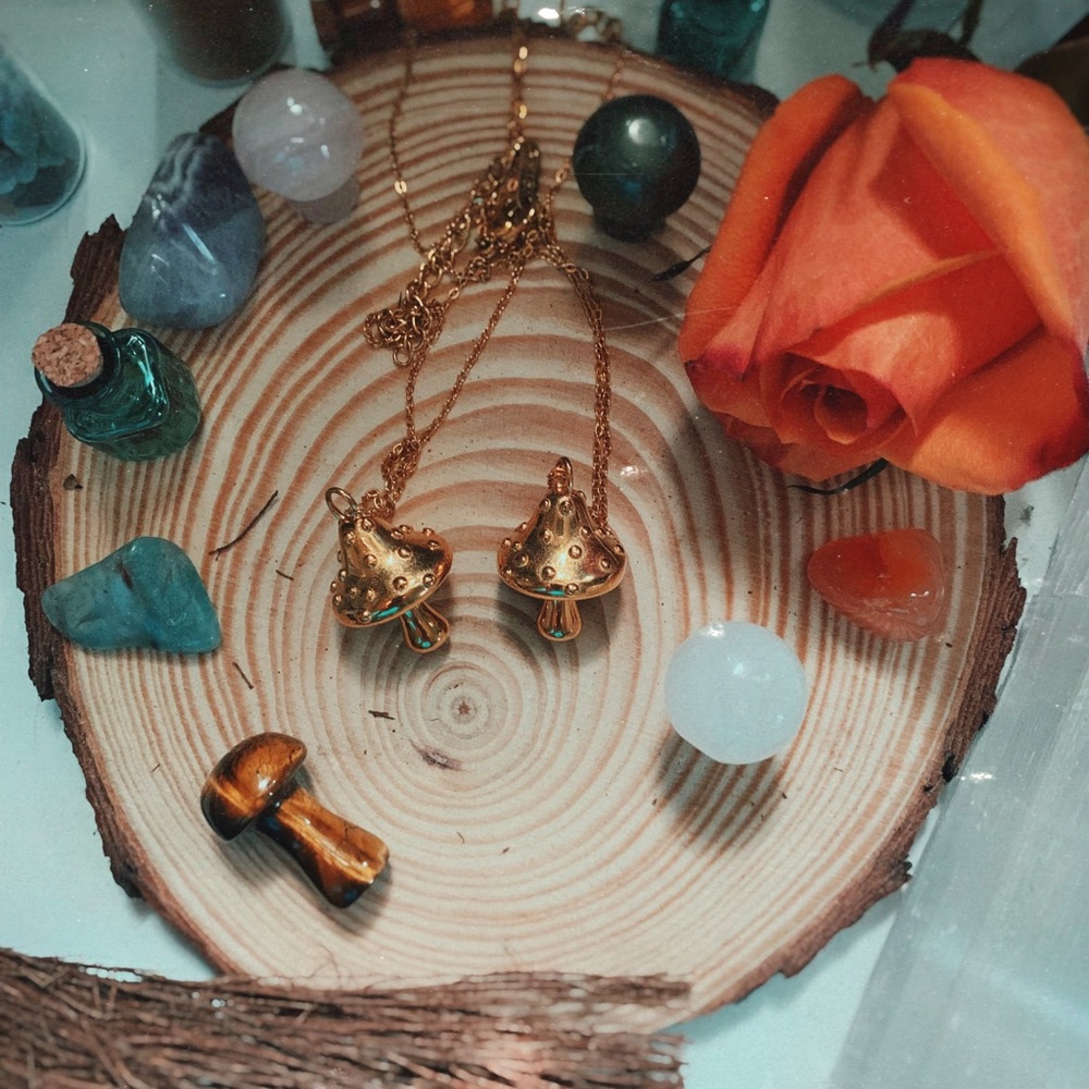 18k Gold Plated Mushroom 🍄 Necklace.